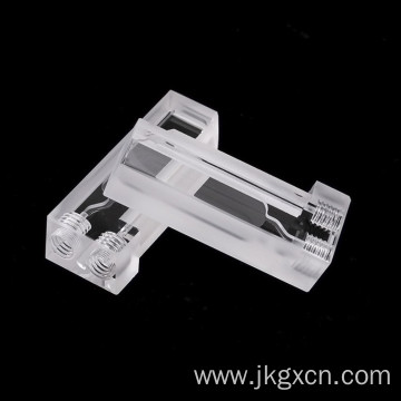 Frit-fused quartz flow cells cuvette with screw thread